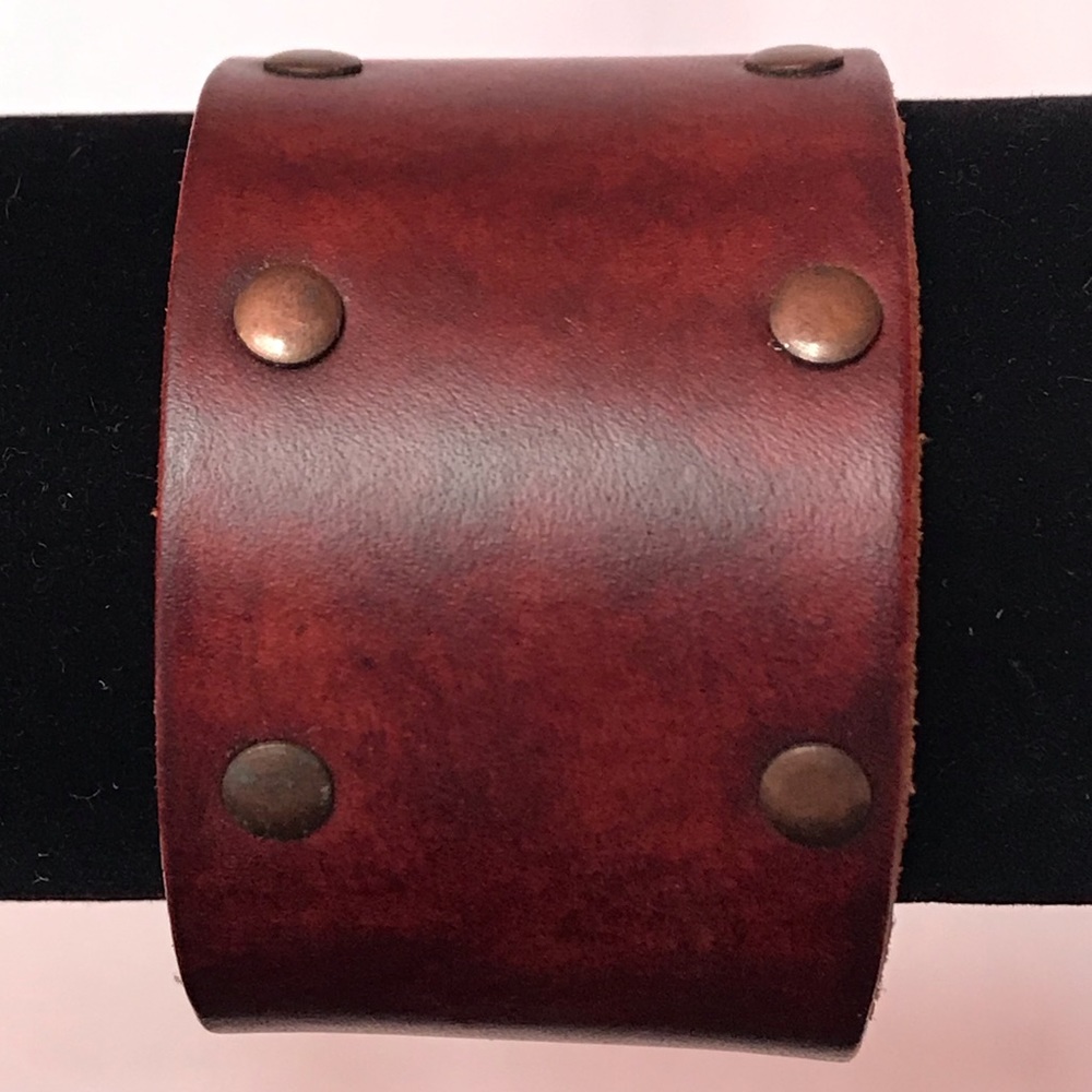 Unisex hand crafted leather cuffs